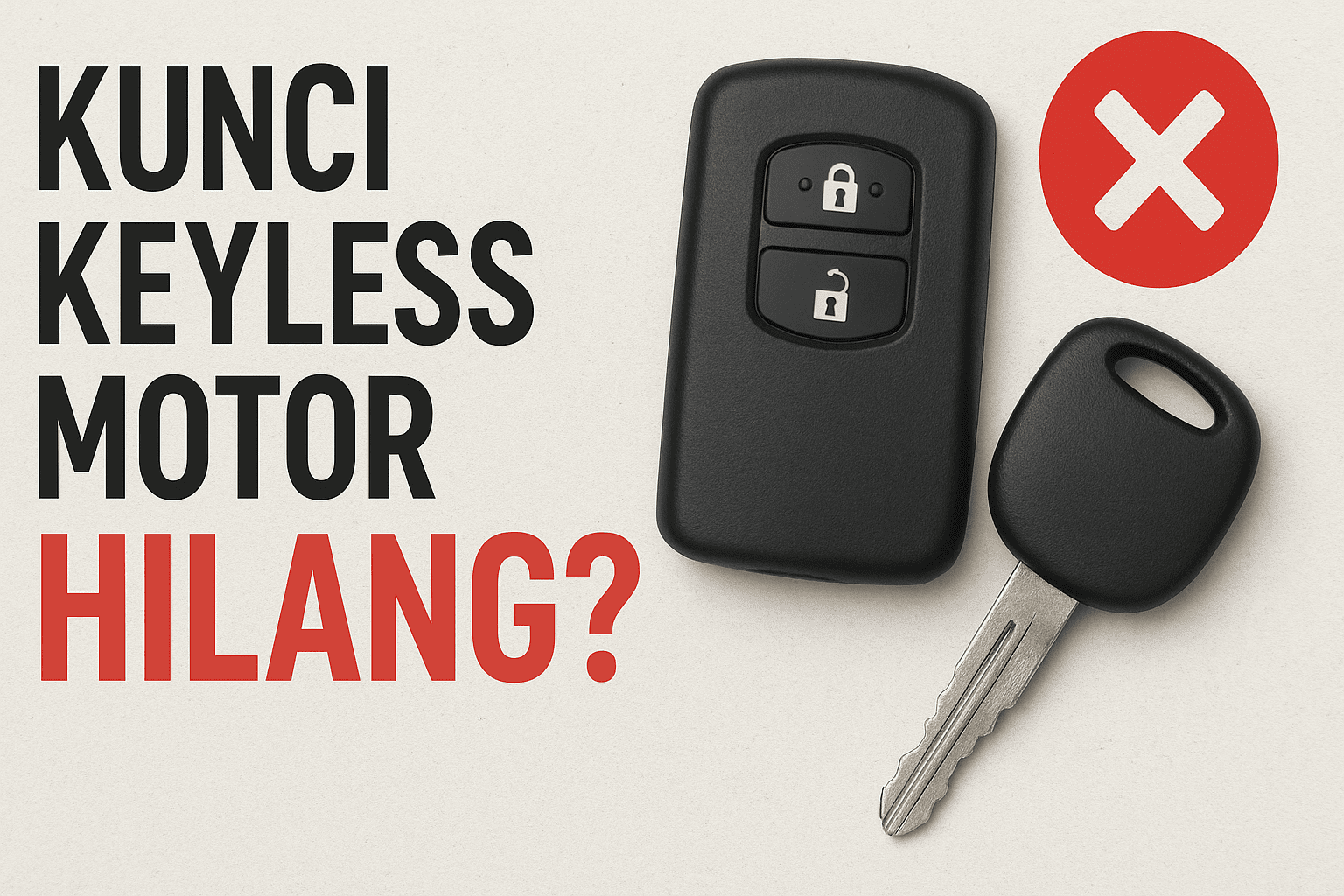 Solusi kunci keyless hilang